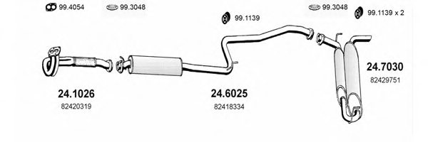 ASSO ART1265 Exhaust System